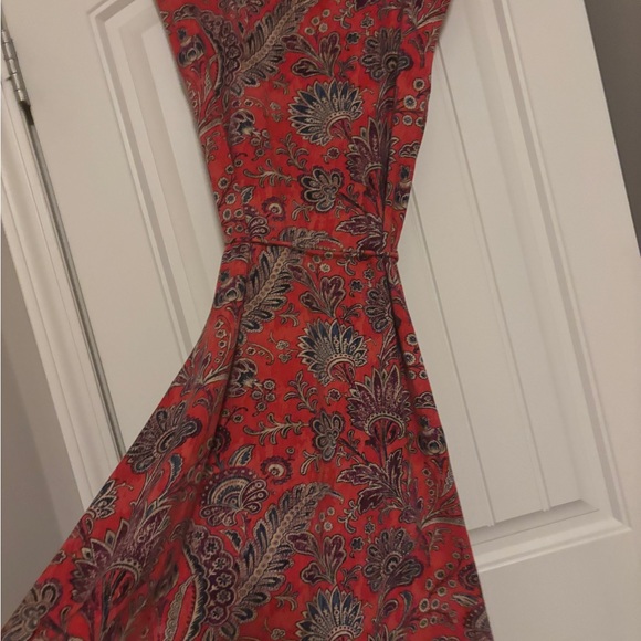 Ralph Lauren Red, Blue and Tan Sleeveless Dress, Sz M - Picture 2 of 5